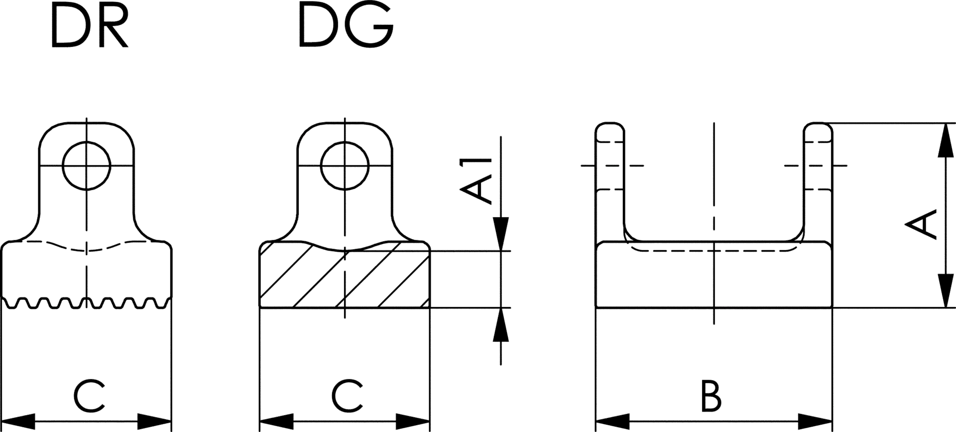 Druckstück mit Spannstift 19,5x25x18mm geriffelte Druckfläche