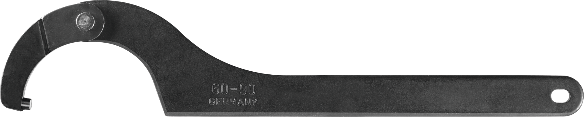 Hakenschlüssel mit Gelenk und Zapfen L165mm für Muttern D22-35mm Zapfen-D3mm