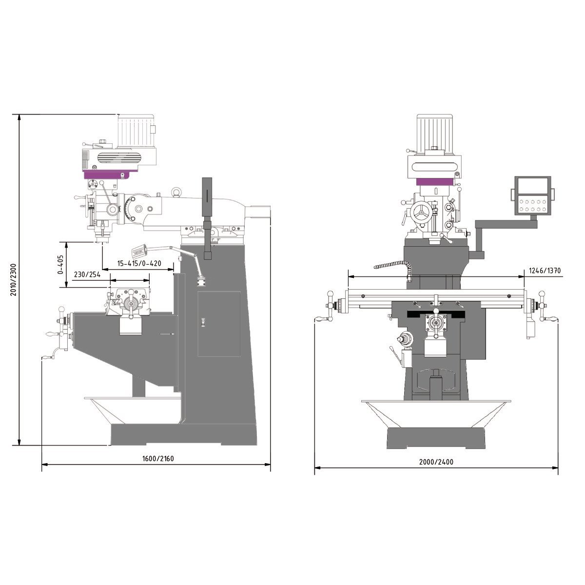Bohr-Fräsmaschine Optimum OPTImill MF 4-B