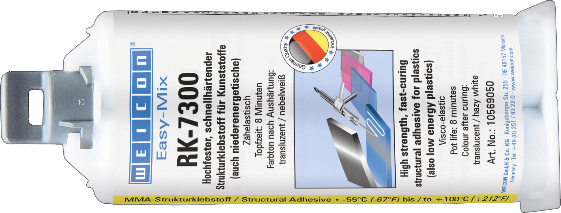 2K Klebstoff Easy-Mix RK-7300 50g Doppelkammerkartusche B-System