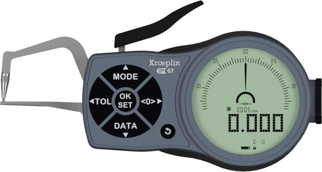 Schnelltaster Digital für Rohrwandmessung mit Zertifikat Abl. 0,005mm MB0-10mm