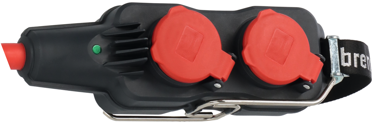 Steckdosenkupplung 4-fach 230 V IP54 mit Klappdeckel Steckdosenkupplung 4-fach 230 V IP54 mit Klappdeckel