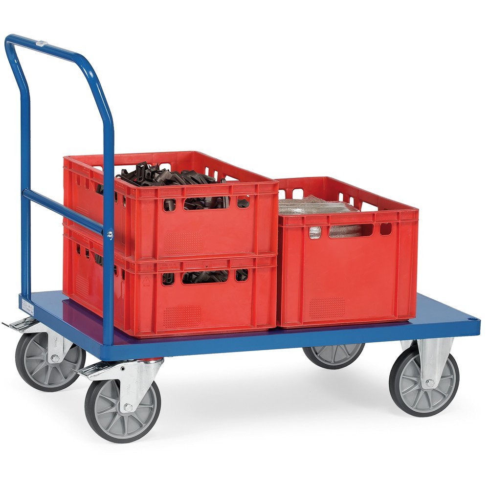Schiebebügelwagen mit Stahlblech-Plattform