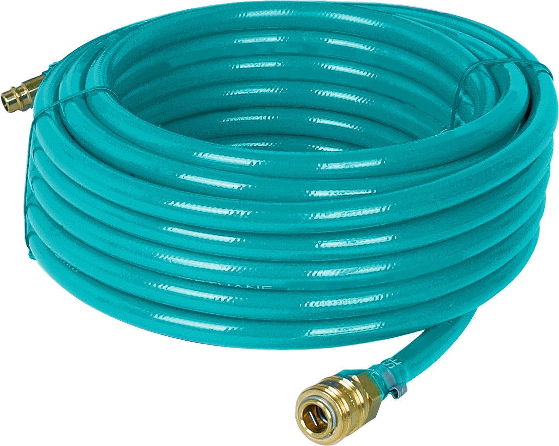 Schlauchgarnitur Druckluft Flexair-Schlauch mit Armaturen, blau 9x14,5mm 20m