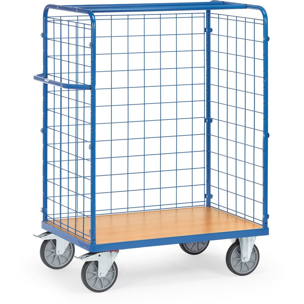 Paketwagen mit Drahtgitterwänden