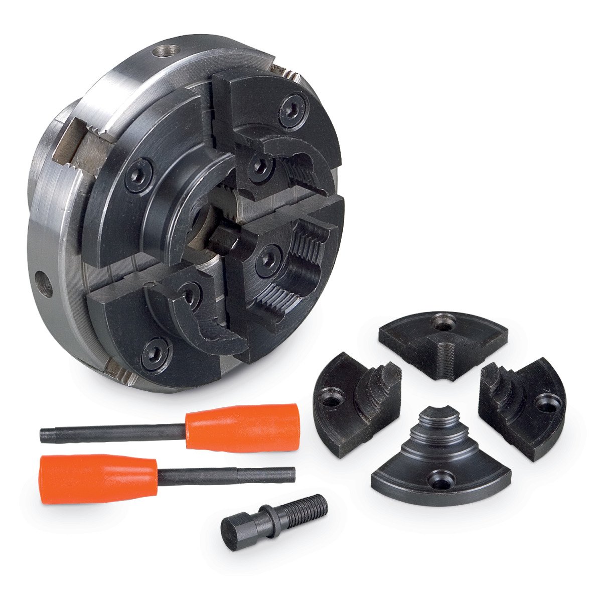 Vier-Backenfutter Holzstar Ø 100 mm M33 x 3,5, Set 2