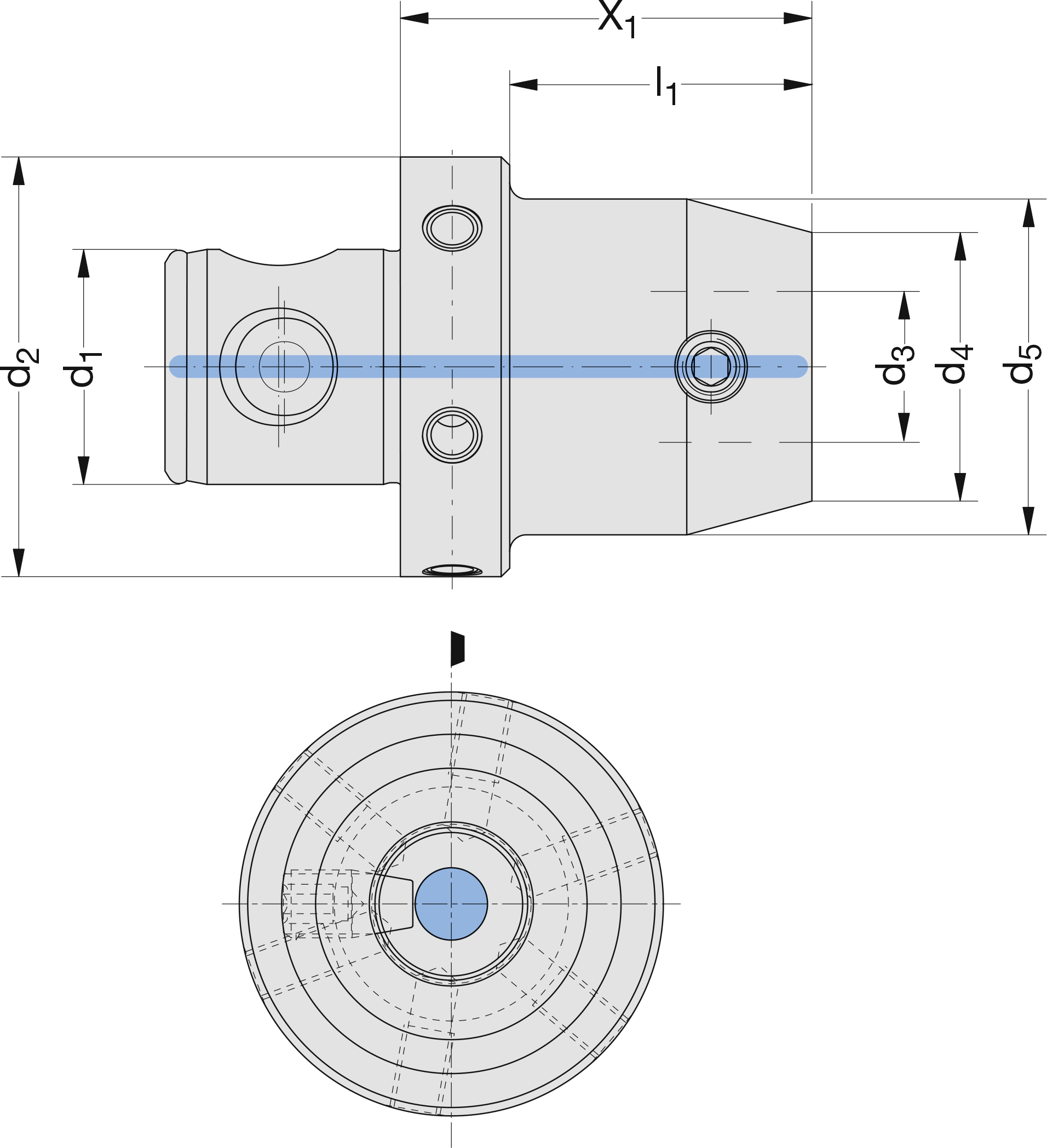 Reduzierung d2xd1 50x28mm x1=59mm
