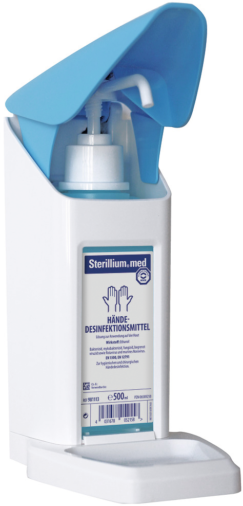 Spender Händedesinfektion Wandhalter Safety plus für 500ml-Flaschen Spender Händedesinfektion Wandhalter Safety plus für 500ml-Flaschen