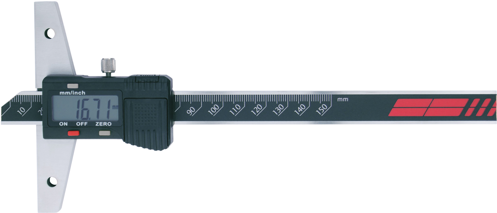 Tiefenmessschieber Digital mit gerader Messstange Abl. 0,01mm DIN862C MB300mm