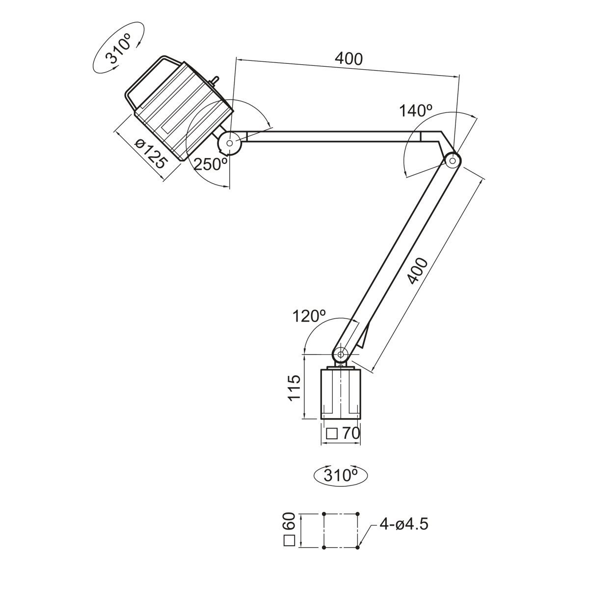 LED Maschinen- und Werkstattleuchte Optimum MWG 6-720