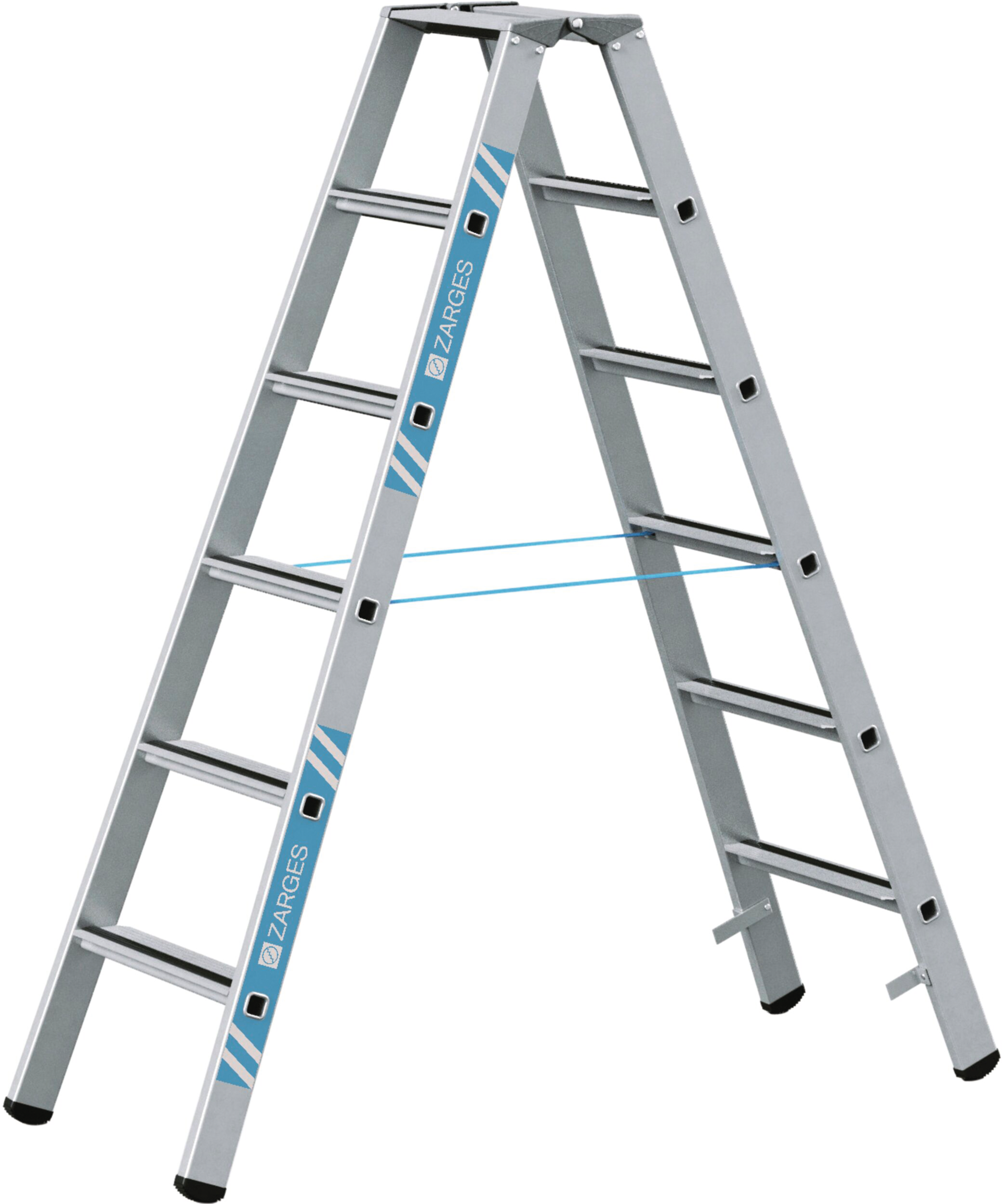 Stehleiter Stufen gebördelt H1,58m 2x6 Stufen Arbeitshöhe 3,05m