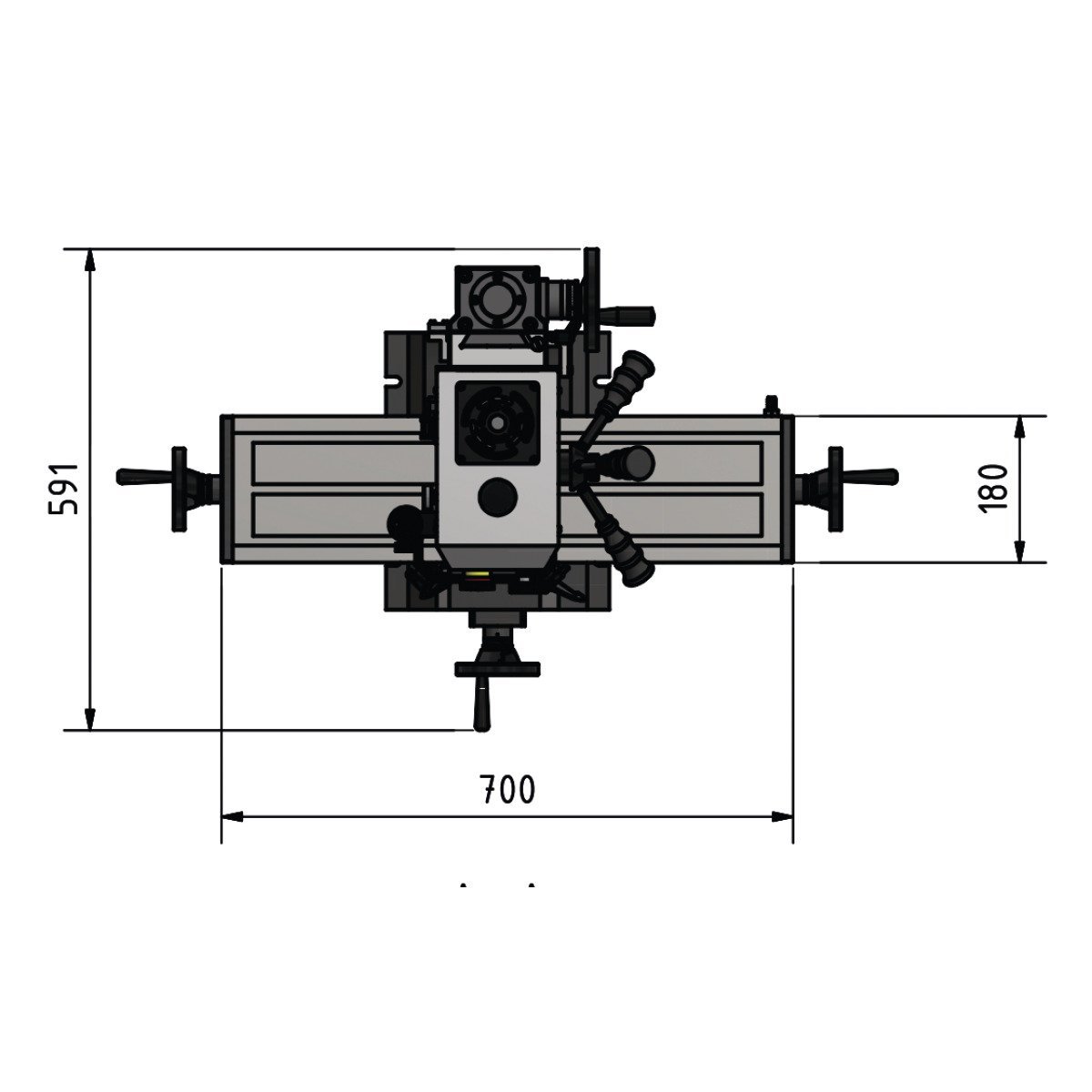 Bohr-Fräsmaschine Optimum OPTImill MH 2DV