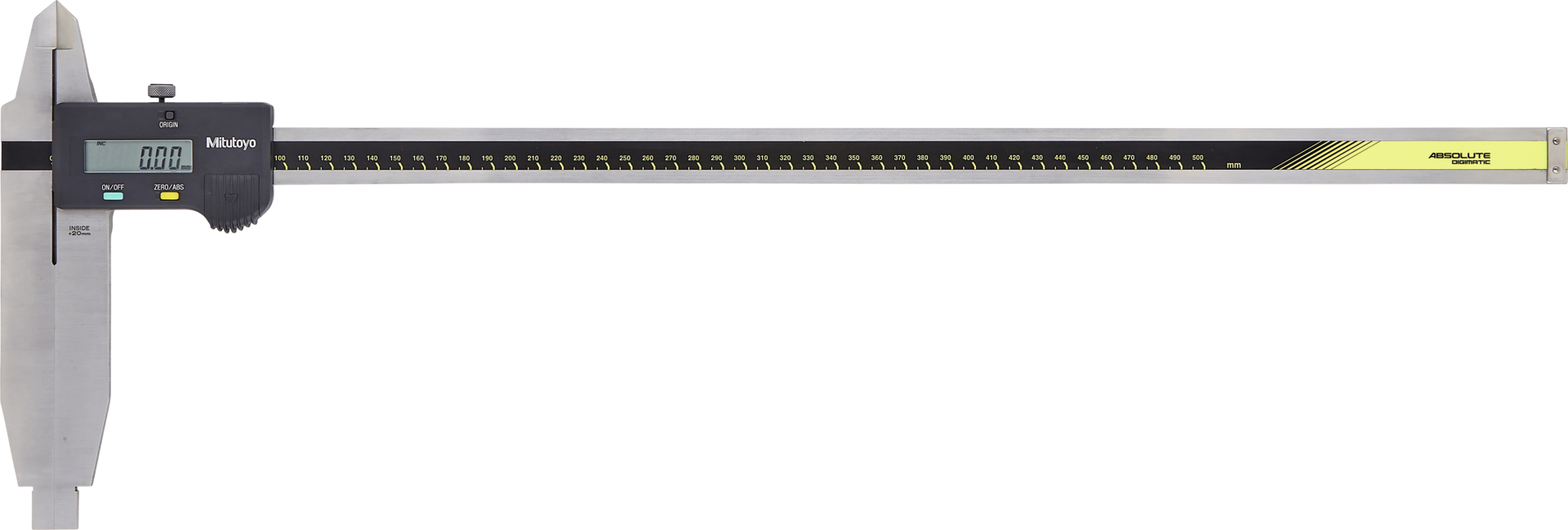 Werkstattmessschieber Digital ABSOLUTE Digimatic Abl. 0,01mm ohne Spitzen DIN862B mit DA MB450mm