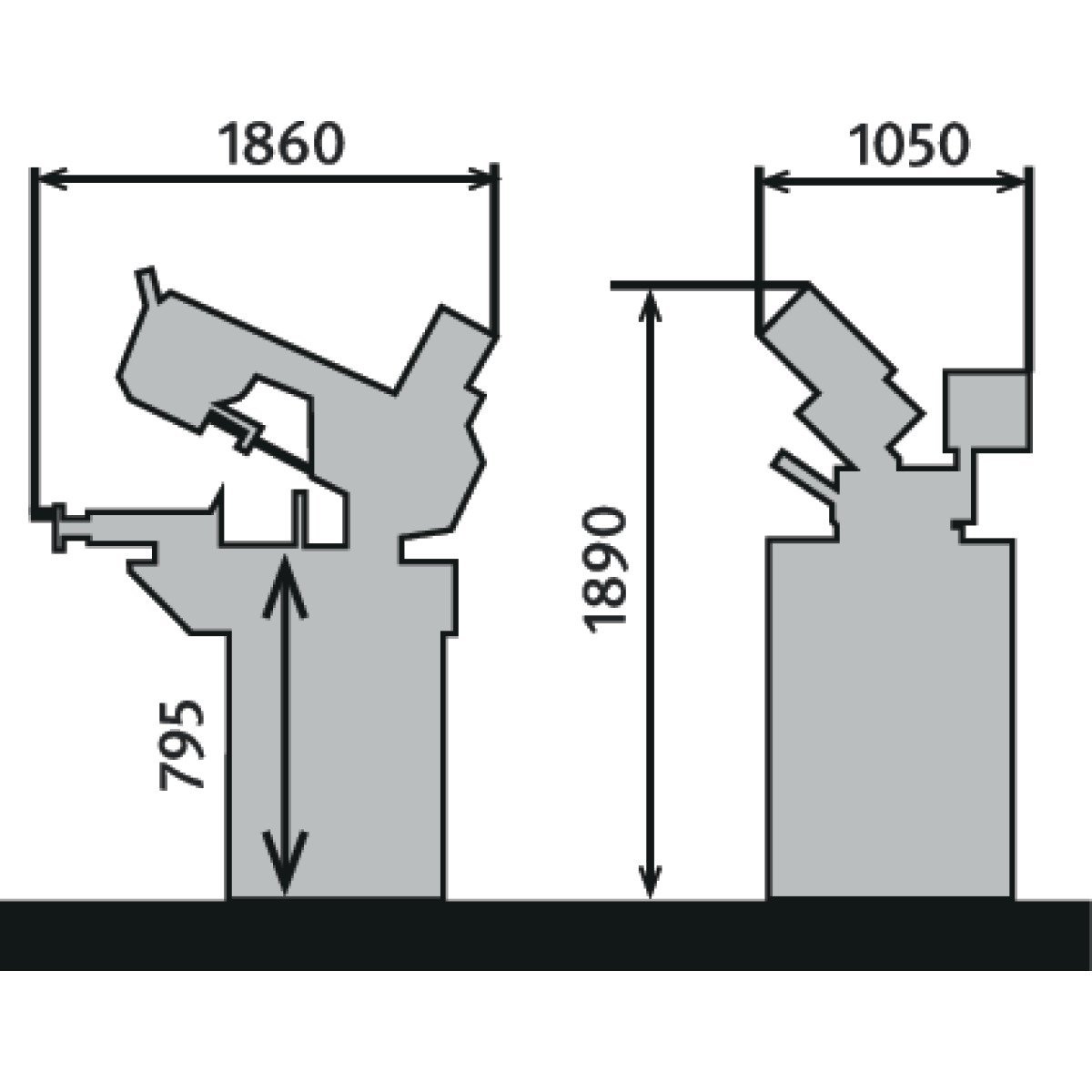 Halbautomatische Schwenkrahmen-Metallbandsäge Metallkraft BMBS 230 x 280 HA-DG