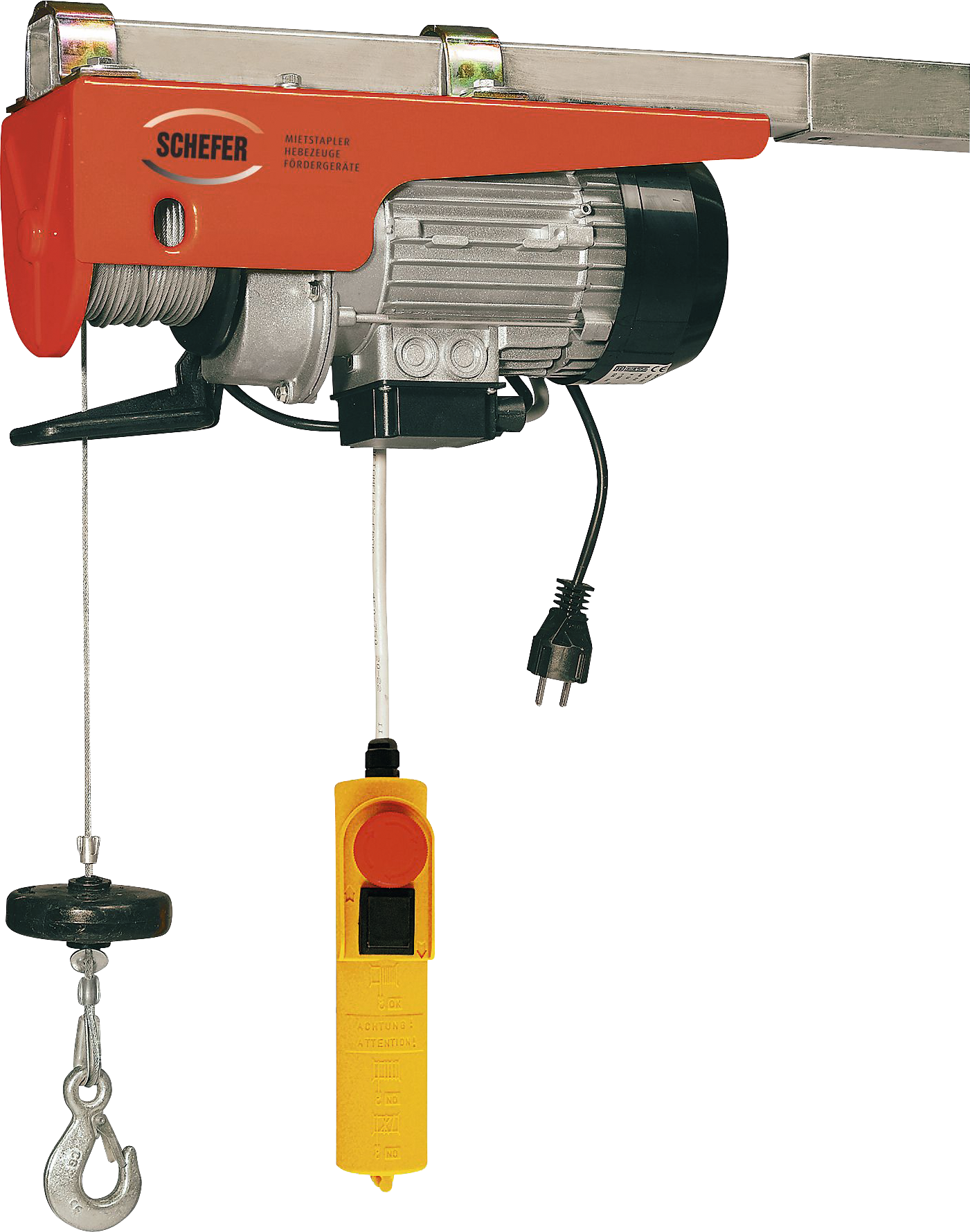 Elektroseilwinde L Tragfähigkeit 1. Lage 150kg Hub 20m 370W Elektroseilwinde L Tragfähigkeit 1. Lage 150kg Hub 20m 370W
