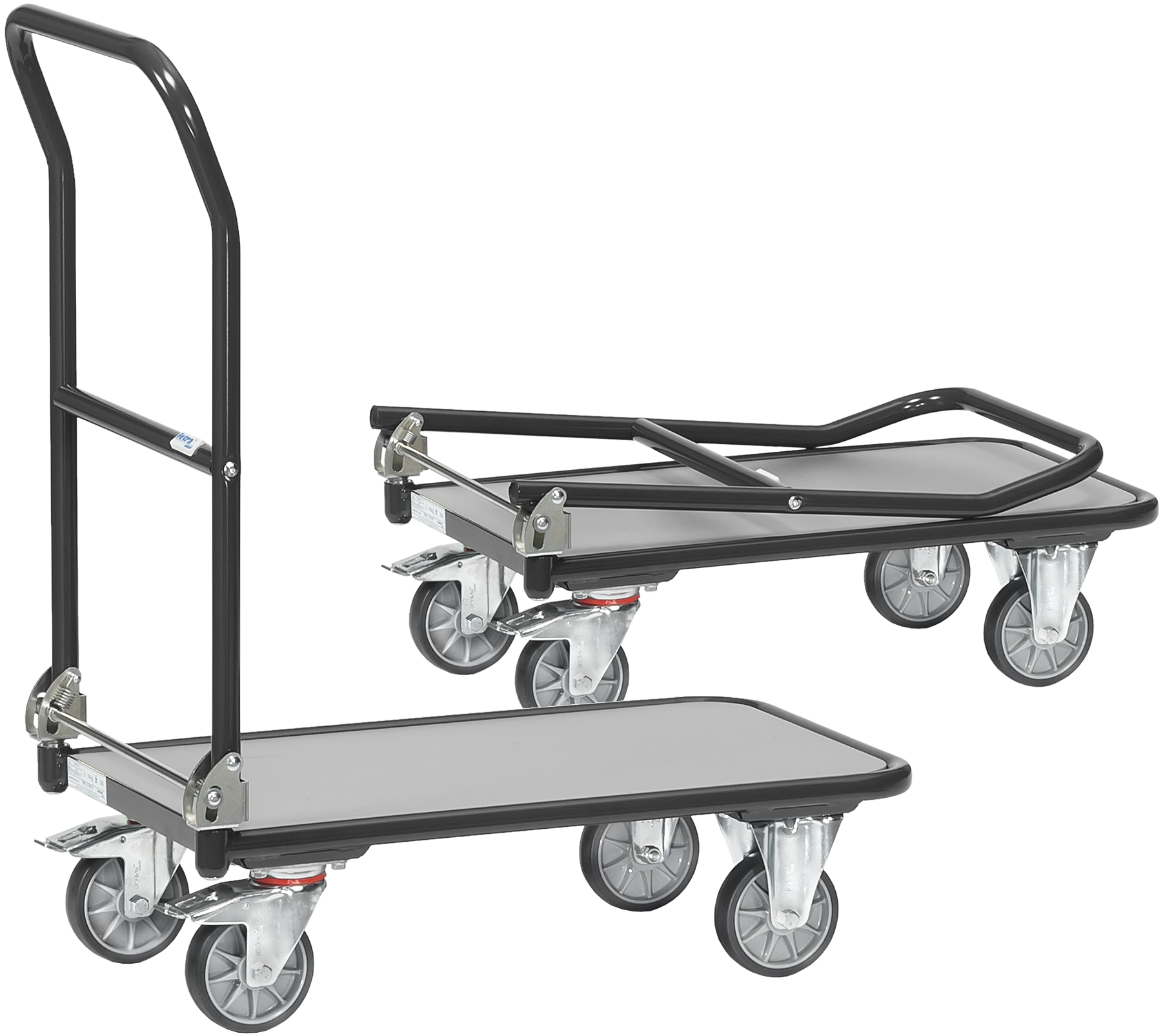 Klappwagen Stahl RAL7016 250kg 900x600mm Klappwagen Stahl RAL7016 250kg 900x600mm