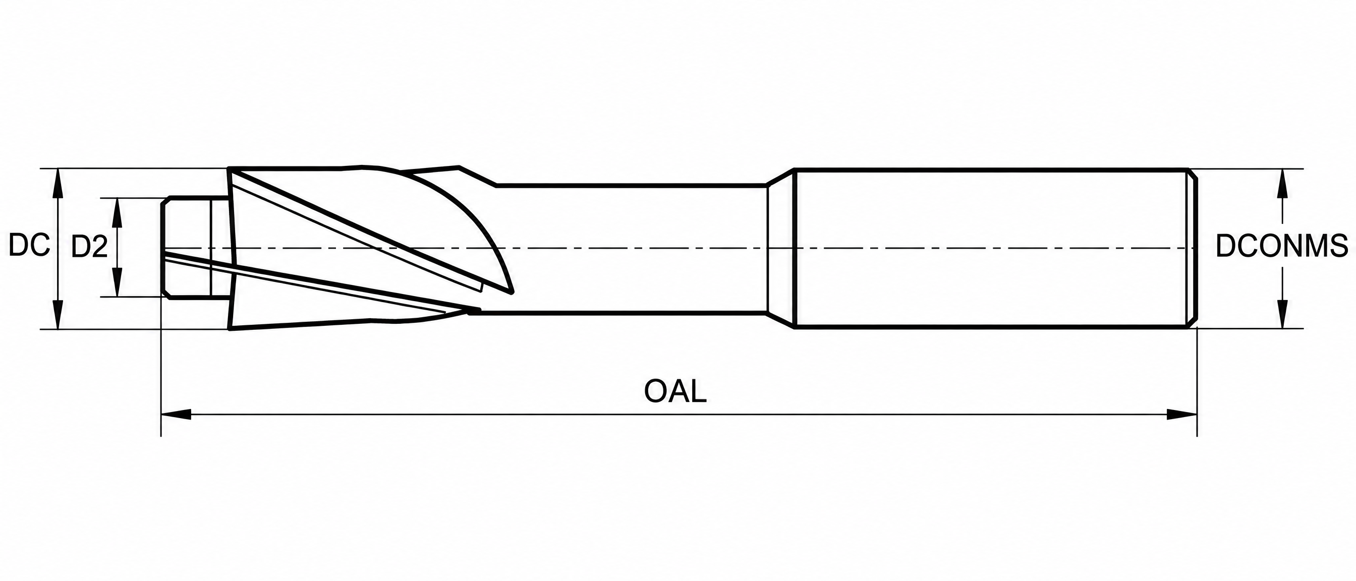 Eyltool Flachsenker HSS fein für Durchgangsloch DIN 373 M3