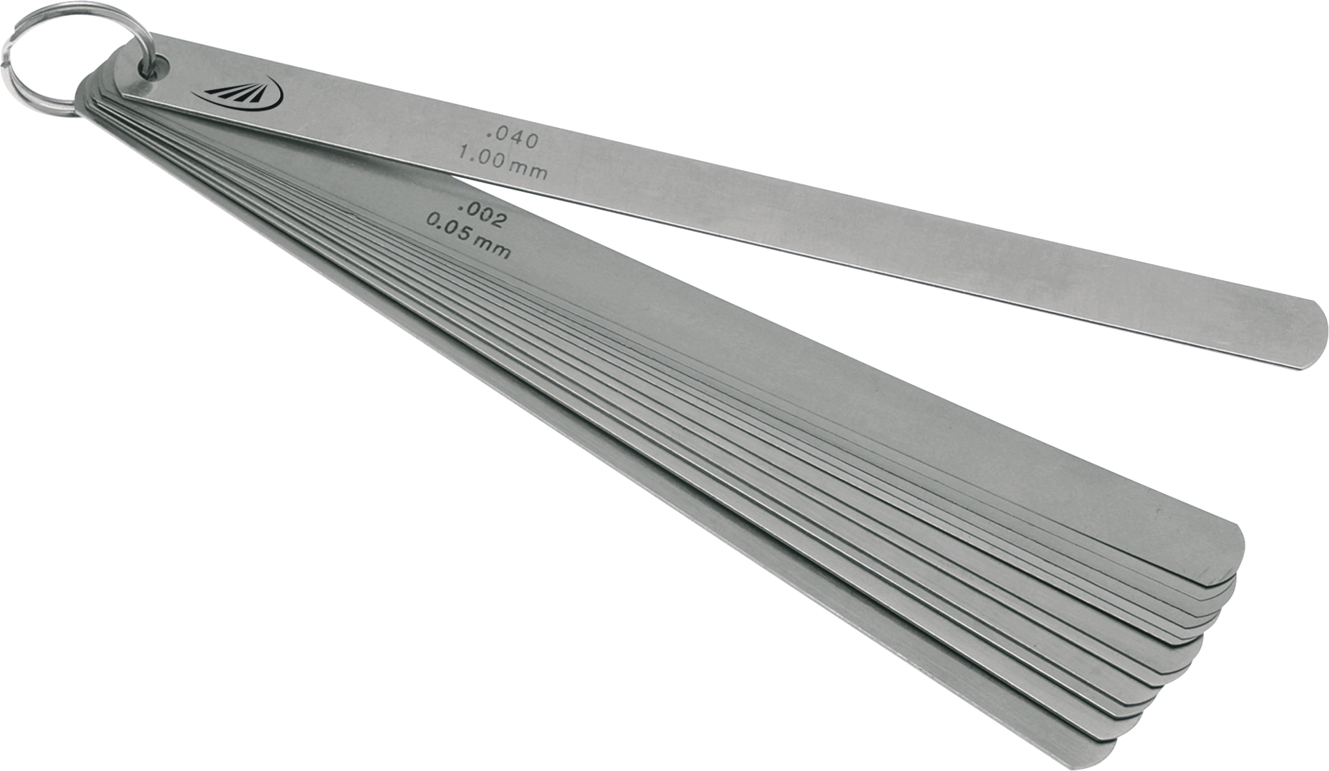Fühlerlehre Ring Werksnorm mit Größenbeschr. 13 Blatt MB0,05-1mm L200mm