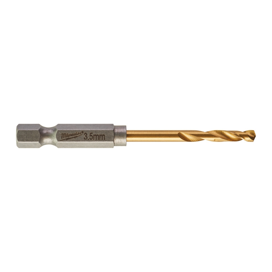 SHOCKWAVE Metallbohrer HSS-G RED HEX Titan 1/4" 3,5 x 69 mm