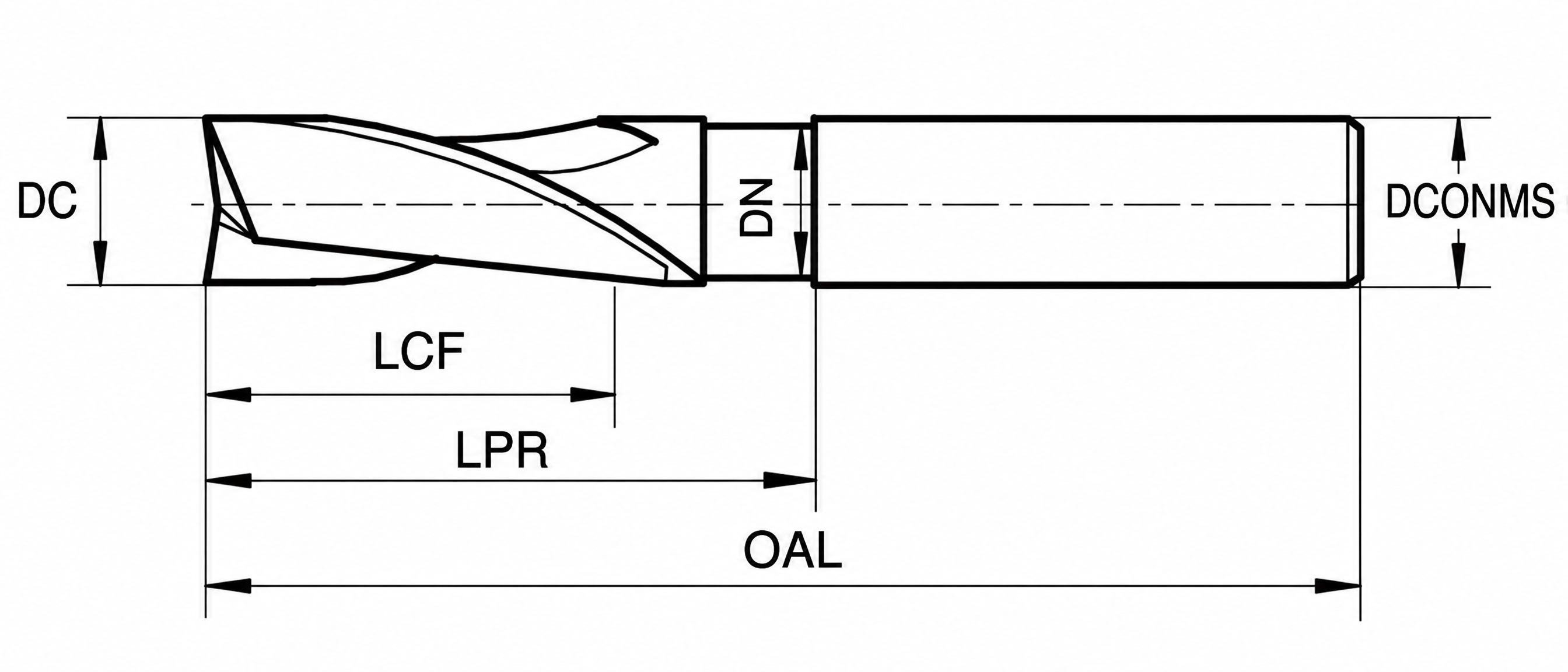 Eyltool Schaftfräser HDS TiAlN Z2 Typ N DIN 327 kurz, Ø 5 mm