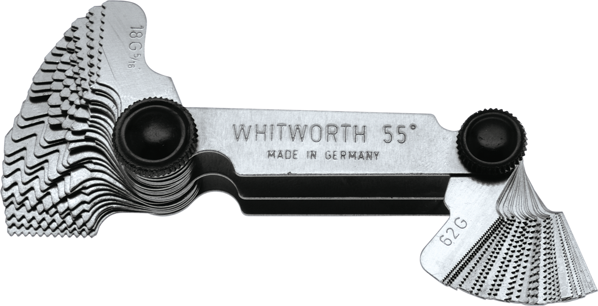 Gewindeschablone 52 Blatt ISO-Gewinde 0,25-6,00mm Whitworth (BSW) 4-62 Stahl