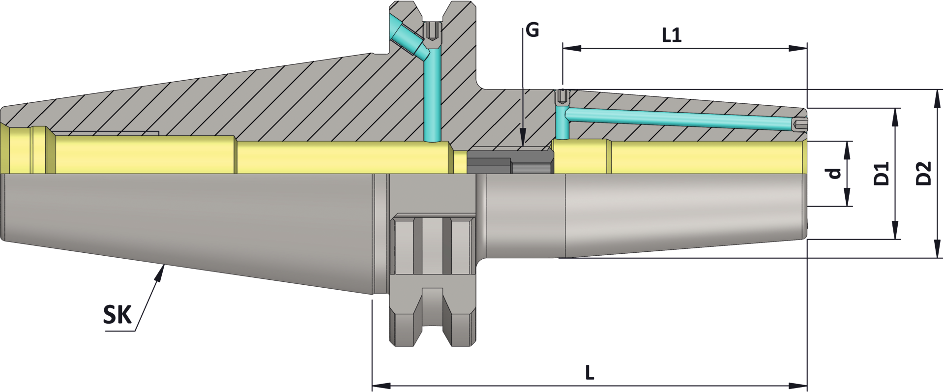 Schrumpffutter SK40 "CoolTool" mit KK DIN69871 D3mm L80mm