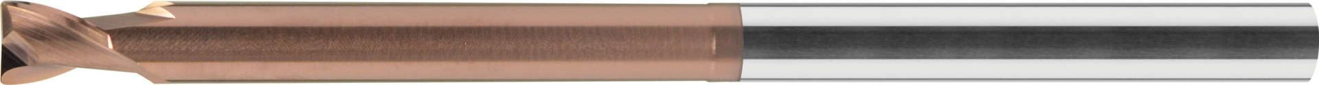 Schaftfräser Eckenradius VHM TiAlCN Z2 HSC "Micro" Typ ALU WN/DIN6535-HA D0,4X2mm