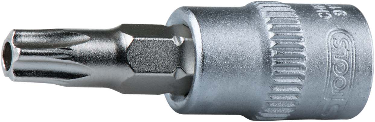 Bitstecknuss 3/8" TORX® mit Stirnlochbohrung Classic L50mm T10