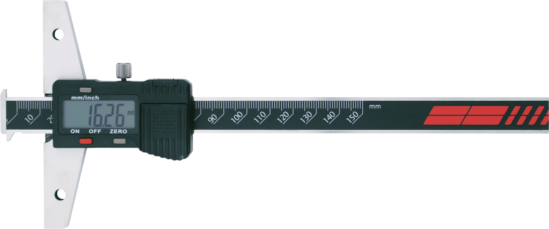 Tiefenmessschieber Digital IP67 mit Doppelhaken Abl. 0,01mm DIN862C MB200mm
