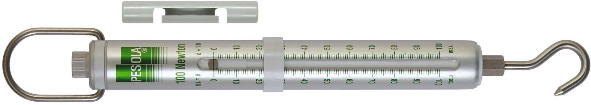 Kraftmesser PESOLA® mit N-Messkraftskala Abl. 0,02N Tol. +/-0,3% mit Haken Medio MB3N