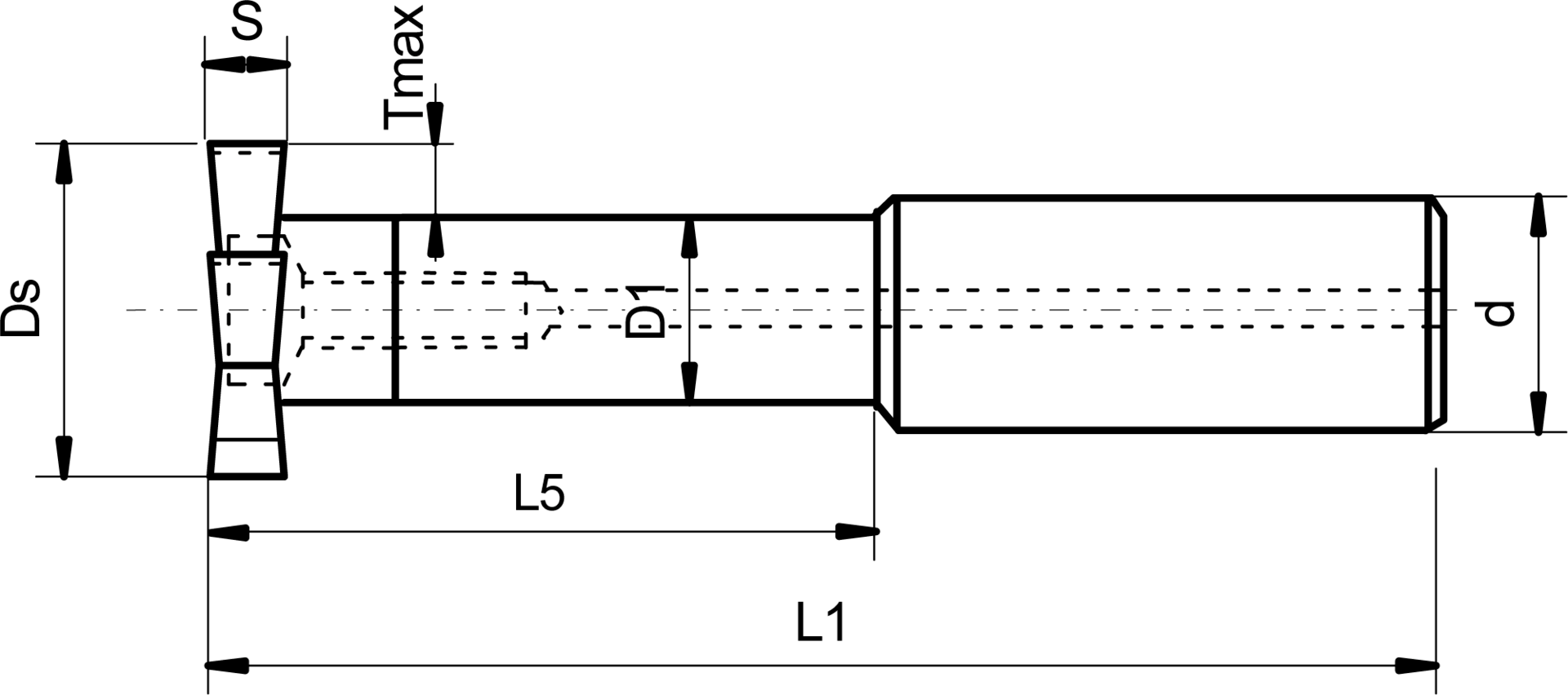 Zirkular-Nutenfräser mit VHM-Schaft L130mm nach DIN1835-B D16mm FL60mm Zirkular-Nutenfräser mit VHM-Schaft L130mm nach DIN1835-B D16mm FL60mm