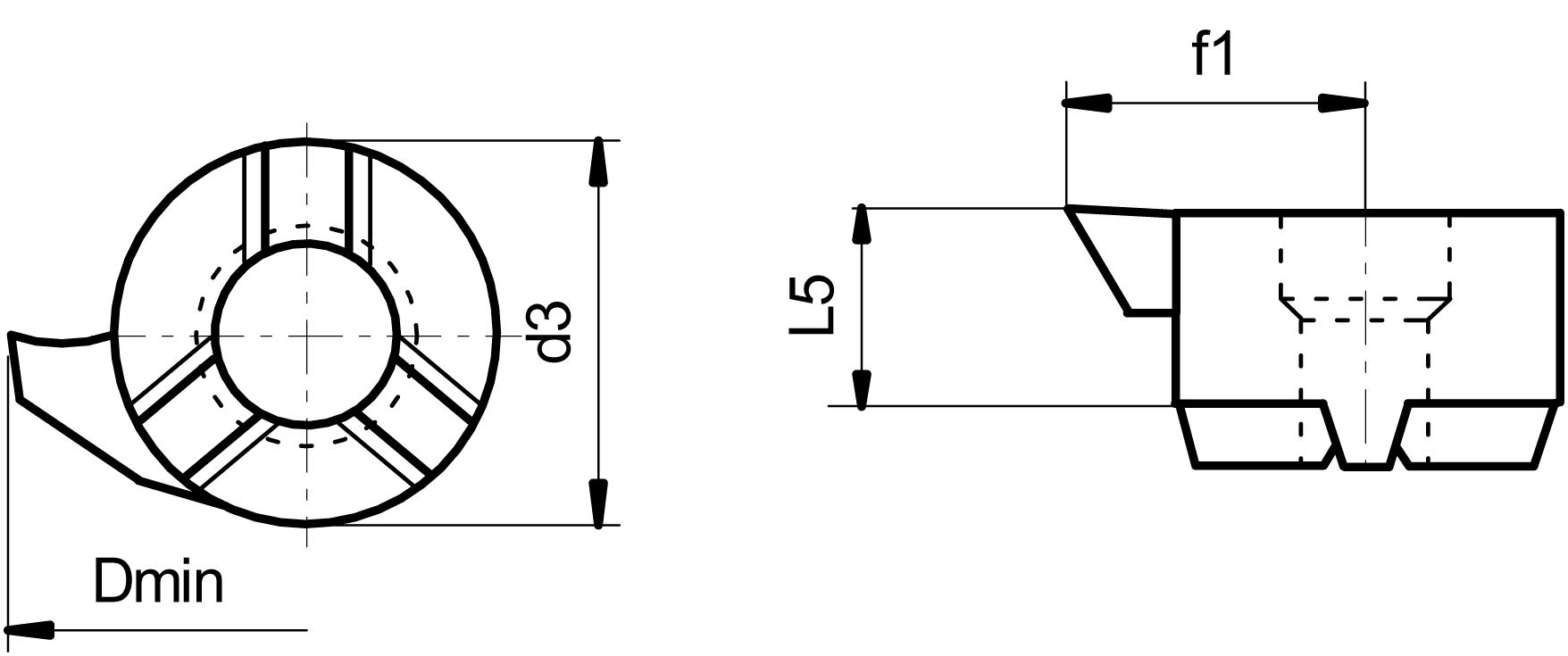 Ausdrehkopf VHM zum Ausdrehen EYLMINI TiCN DSGB15 Dmin 13,8mm