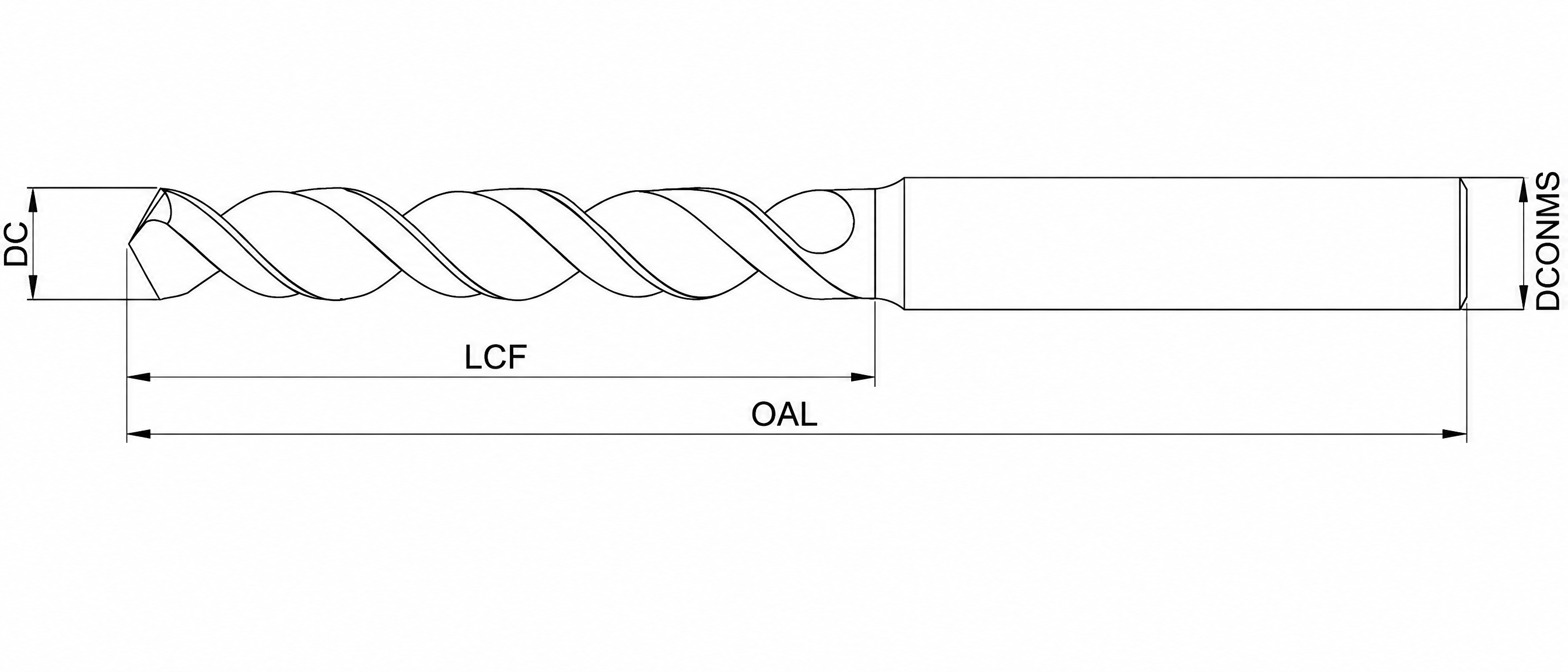 Eyltool Premium Spiralbohrer kurz mit verstärktem Schaft HSSE TiAlN Typ N 130° Werksnorm Ø2,5 mm