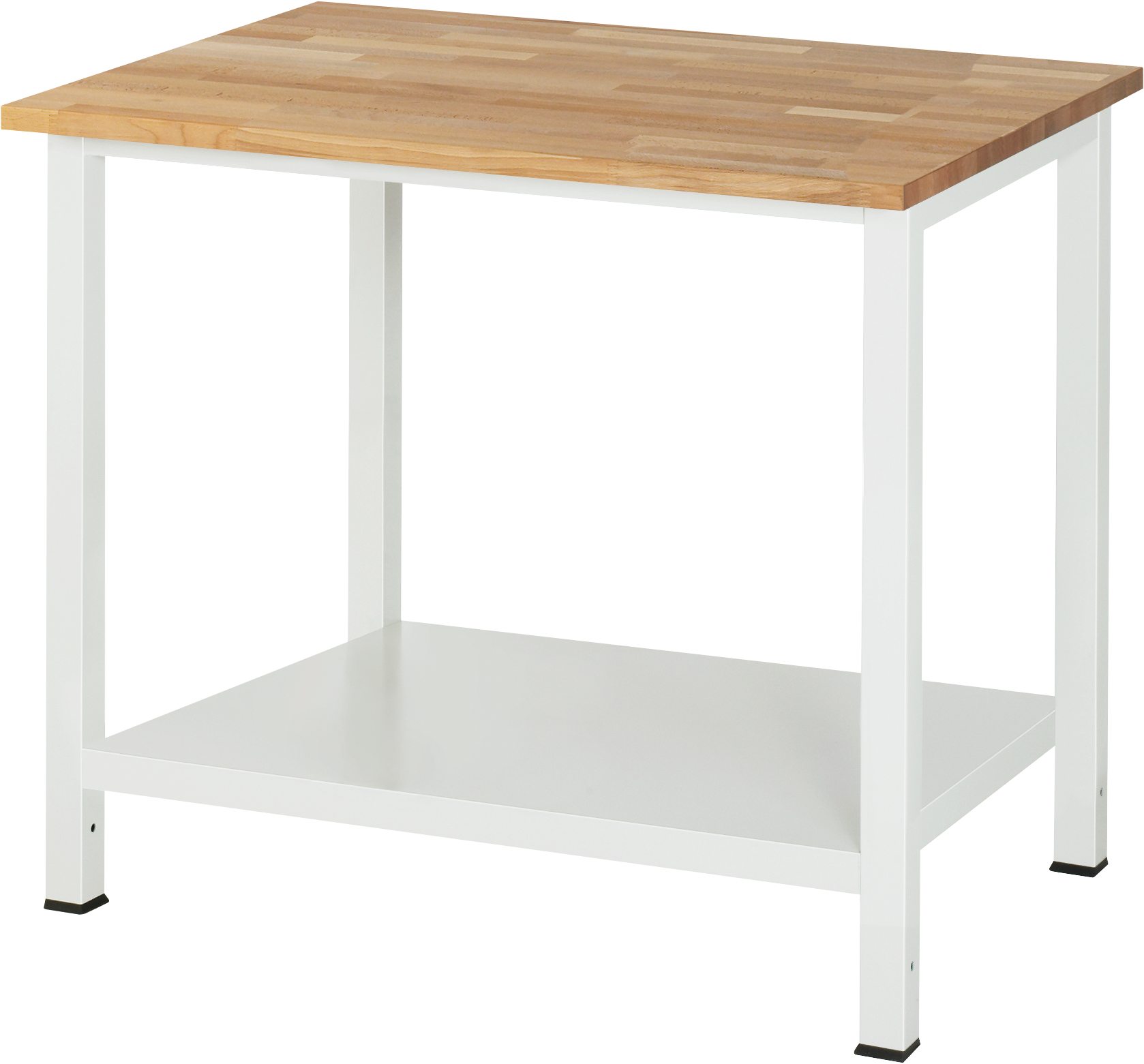 Werktisch Buchenplatte "EYL 3" Eyl-System R900-6 mit Ablageboden RAL7035 T800 x H825 x B1000mm