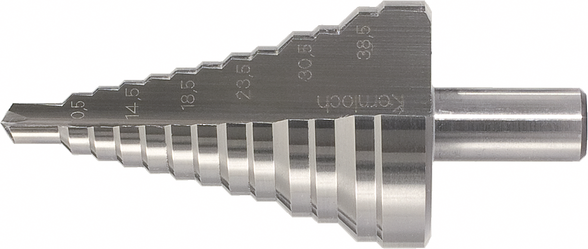 Universal-Stufenbohrer HSS geradegenutet für metrisches Gewinde D10,5-40,5mm M12x1,5-M40x1,5 Z2 Universal-Stufenbohrer HSS geradegenutet für metrisches Gewinde D10,5-40,5mm M12x1,5-M40x1,5 Z2
