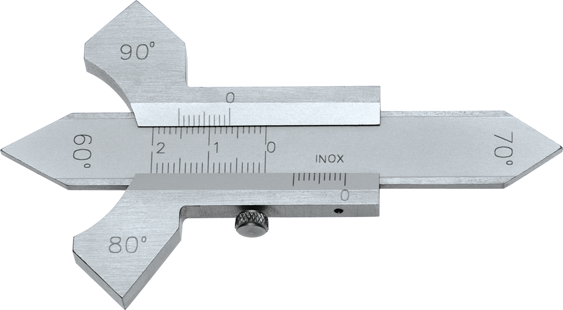 Schweißnahtlehre 60°-90° MB0-20mm Abl. 0,1mm rostfrei