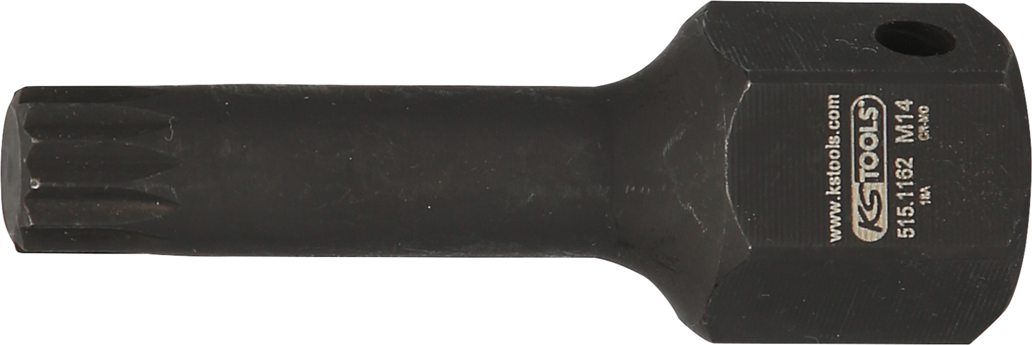 KS-Tools Bitstecknuss Kraft 1/2" Vielzahn lang L 75 mm M14