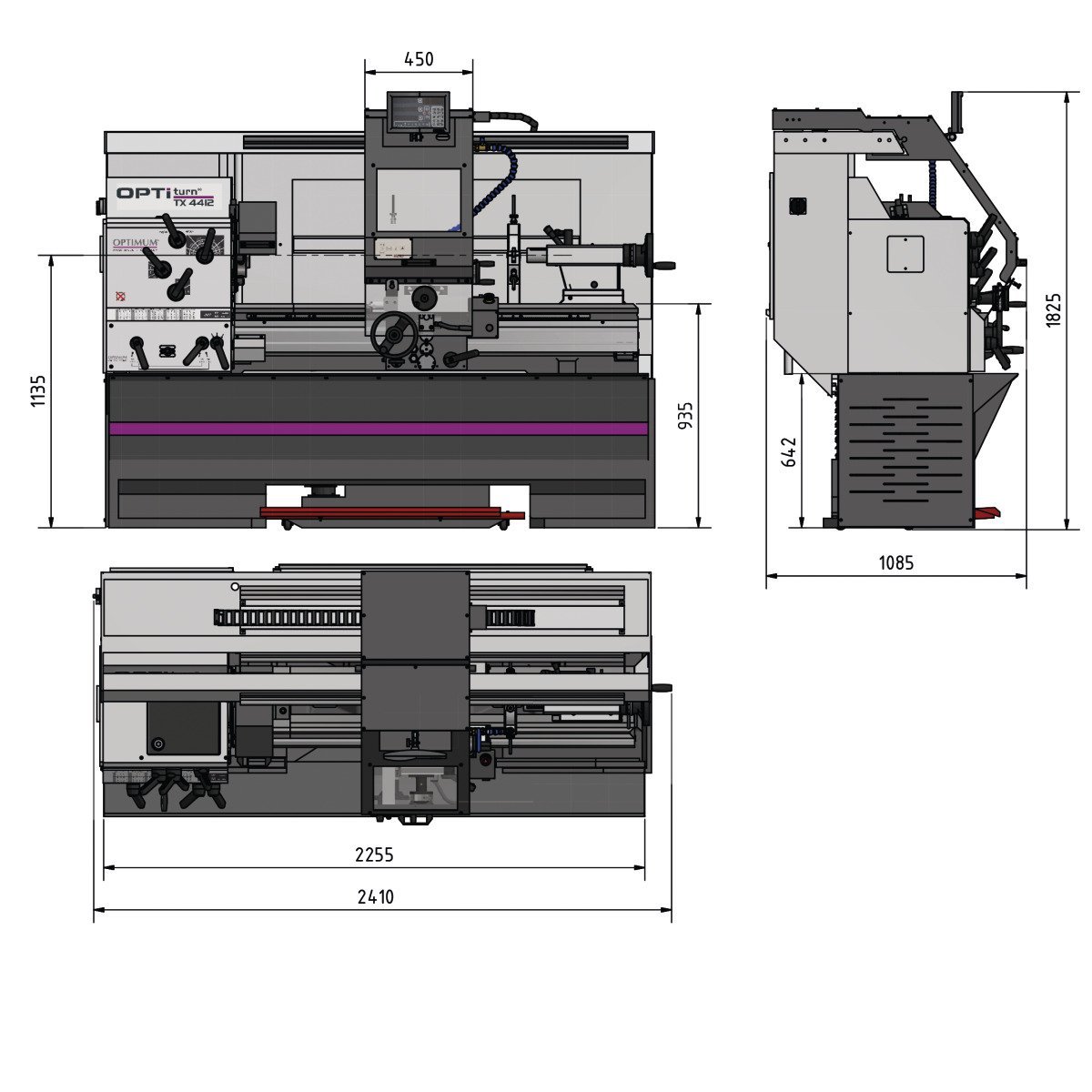 Drehmaschine Optimum OPTIturn TX 4414