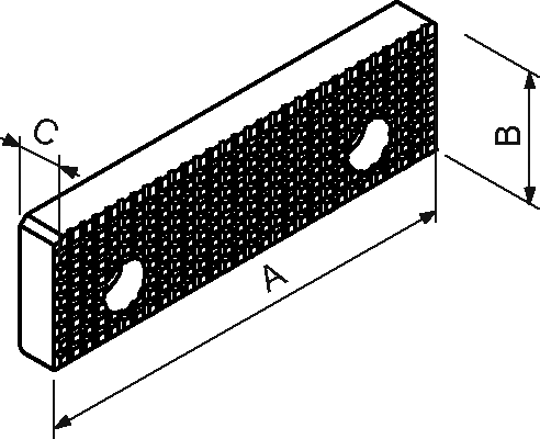 Riffelbacke Backenbreite 90mm für alle Hochdruckspanner