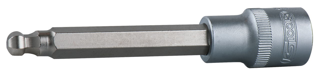 KS-Tools Bitstecknuss 1/2" Innensechskant lang mit Kugelkopf L 110 mm SW 5 mm