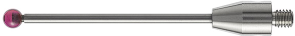 Tasteinsatz HM und Rubinkugel D2mm L50mm M4 Schaft 1,5mm Tasteinsatz HM und Rubinkugel D2mm L50mm M4 Schaft 1,5mm