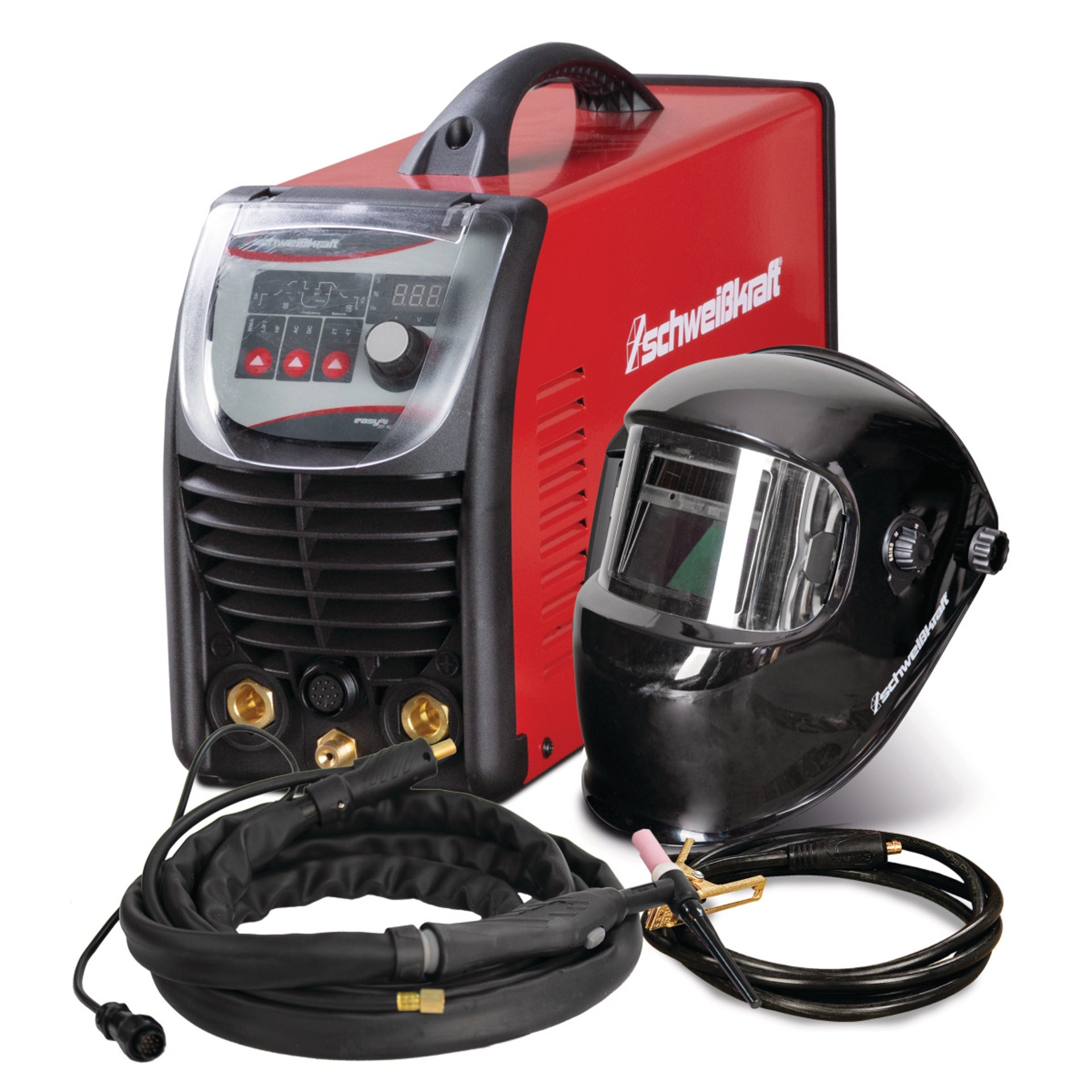 Tragbarer WIG AC/DC Inverter Schweisskraft EASY-TIG 201 AC/DC PULSE Aktions-Set