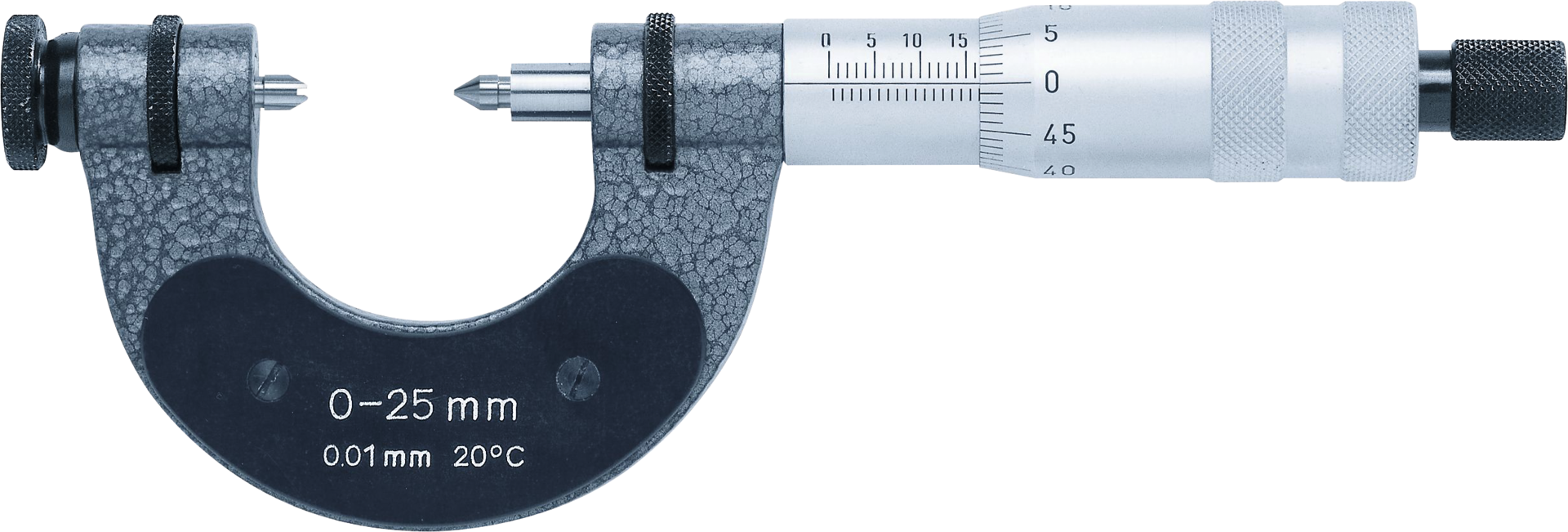 Bügelmessschraube Außengewinde DIN863 Abl. 0,01mm MB0-25mm