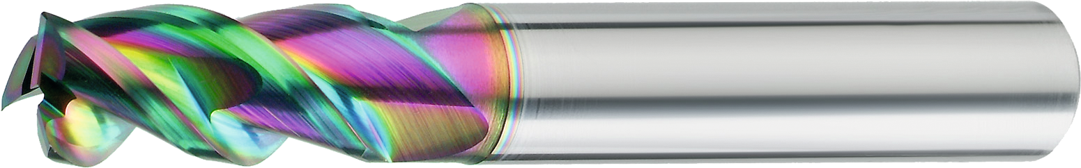 Schaftfräser Eckenradius VHM Spektral Z3 HPC/HSC Typ Alu WN/DIN6535-HA D3X0,5mm