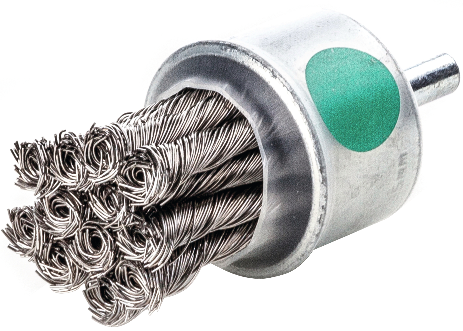 Pinselbürste Schaft 6mm gezopfter Edelstahldraht 0,35mm D19mm Pinselbürste Schaft 6mm gezopfter Edelstahldraht 0,35mm D19mm