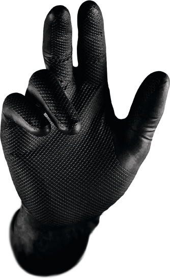 Einweghandschuh Nitril Grip schwarz Gr. 7