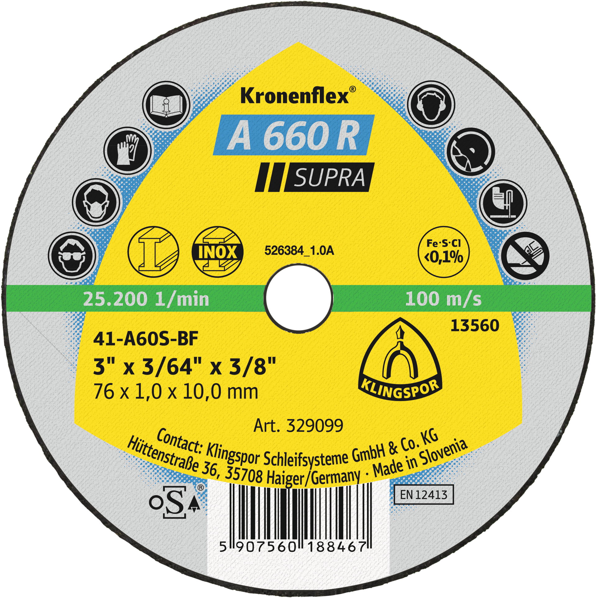 Trennscheibe "Mini" Bohrung 6mm B1mm D50mm