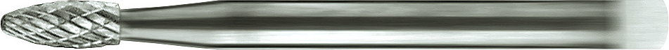 Frässtift HM Kreuzverzahnung Schaft 3mm Zylinderform ZYAS mit Stirnverzahnung D6mm L13mm