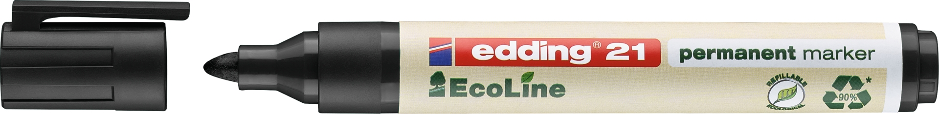 Permanentmarker EcoLine edding® 21 Schriftbreite 1,5-3mm schwarz Permanentmarker EcoLine edding® 21 Schriftbreite 1,5-3mm schwarz