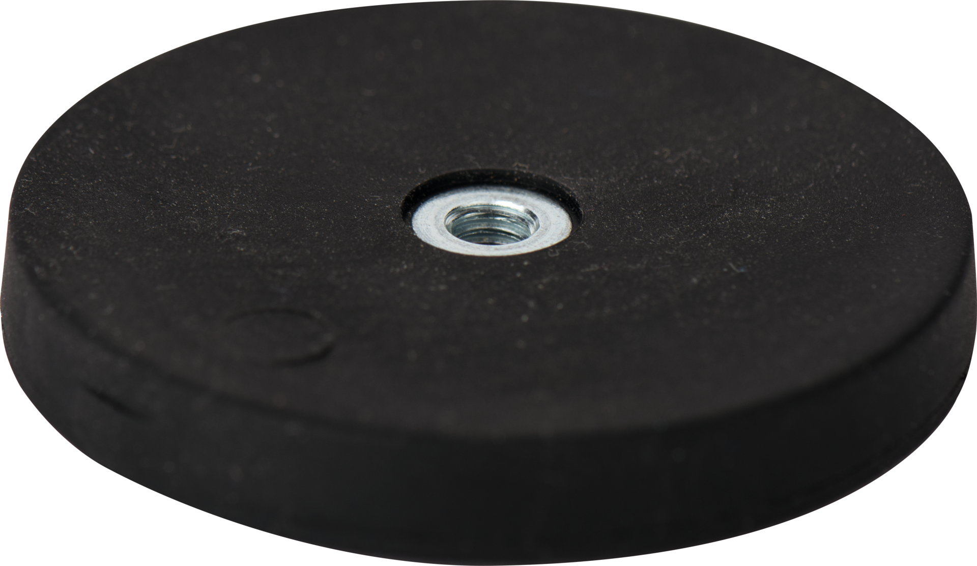 Flachgreifermagnet Neodym mit Innengewinde gummiert D22mm